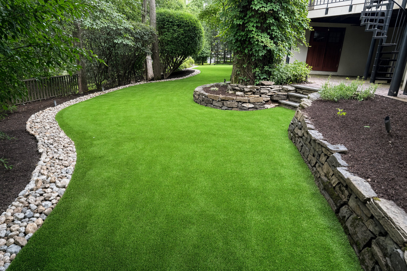 Residential turf installation in Weslaco, TX